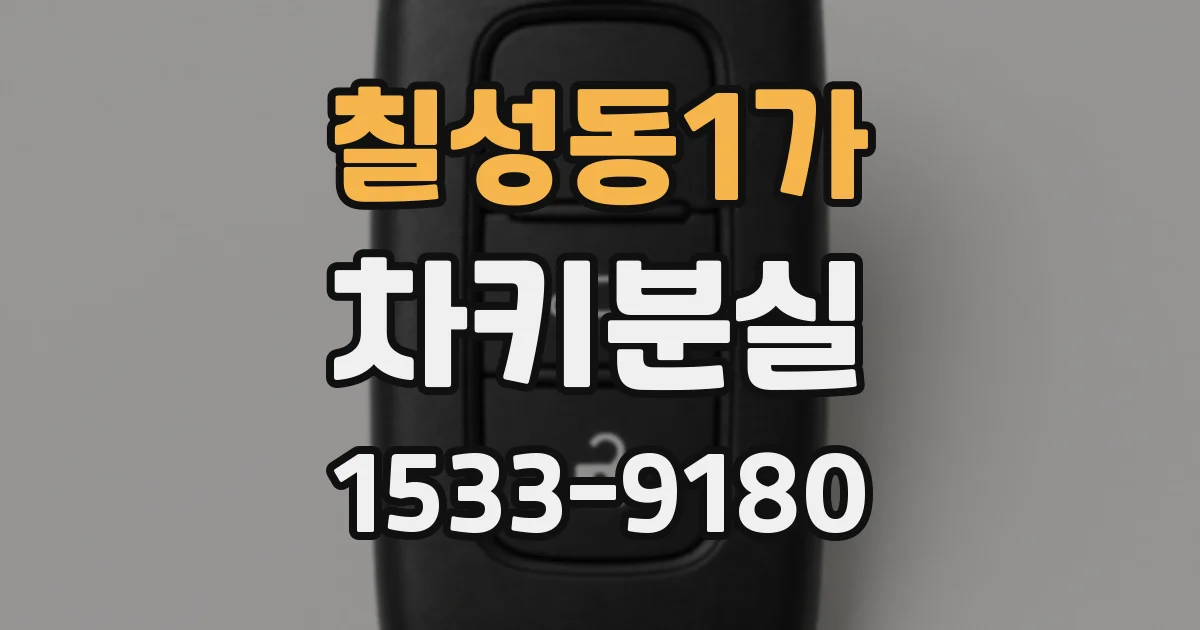 칠성동1가 차키분실