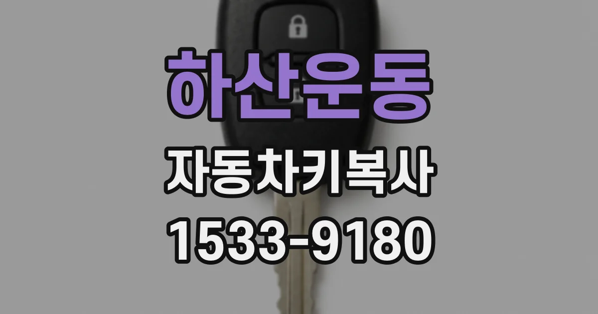 하산운동 자동차키복사