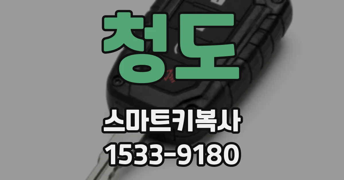 청도 스마트키복사