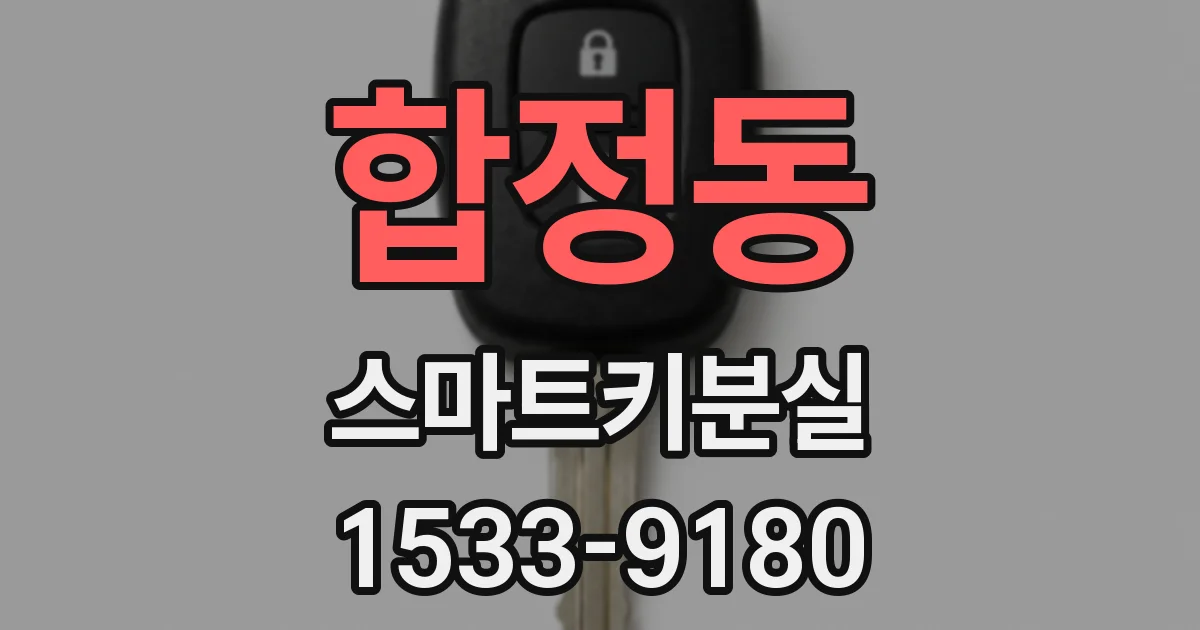 합정동 스마트키분실