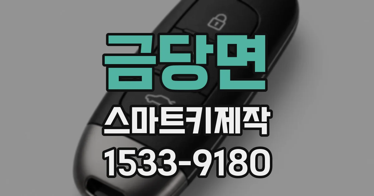 금당면 스마트키제작