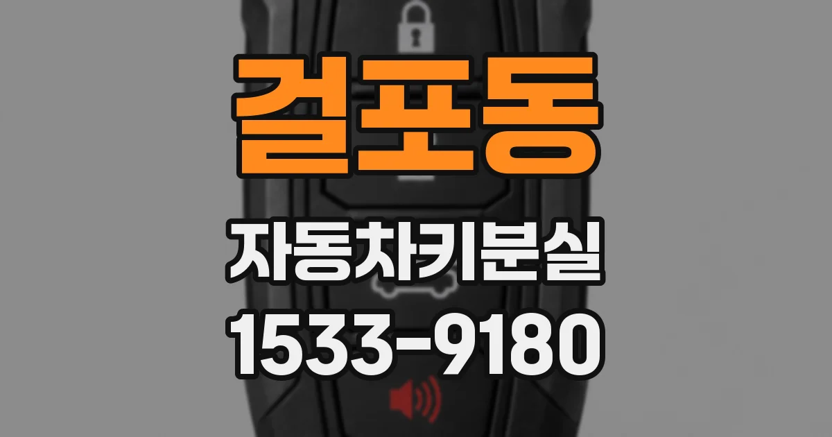 걸포동 자동차키분실
