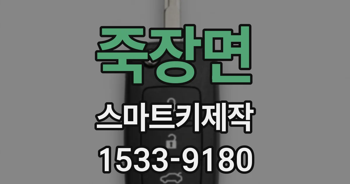 죽장면 스마트키제작