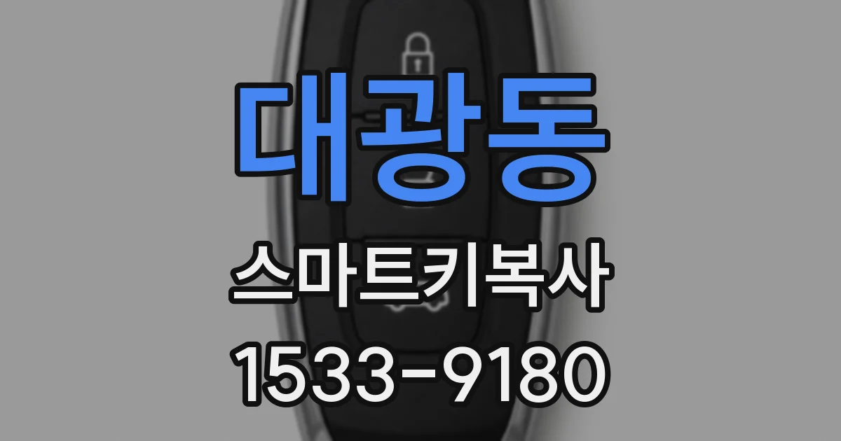 대광동 스마트키복사