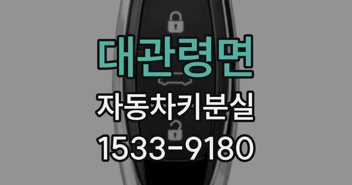 대관령면 자동차키분실