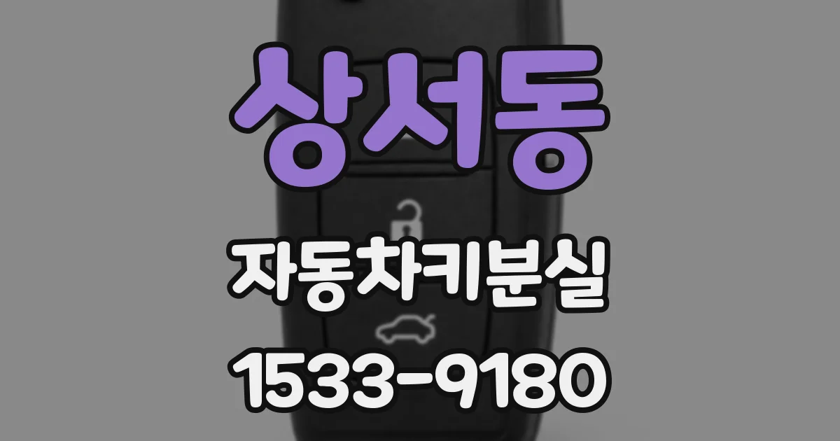상서동 자동차키분실