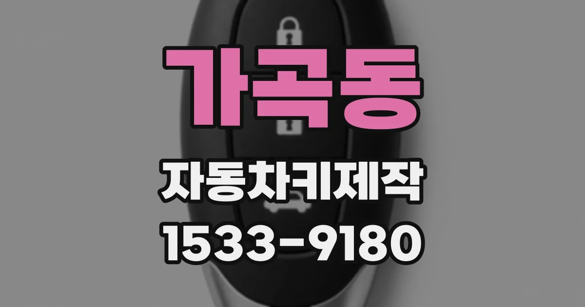 가곡동 자동차키제작