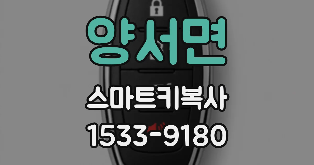 양서면 스마트키복사