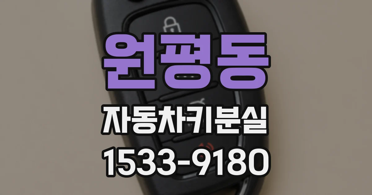원평동 자동차키분실