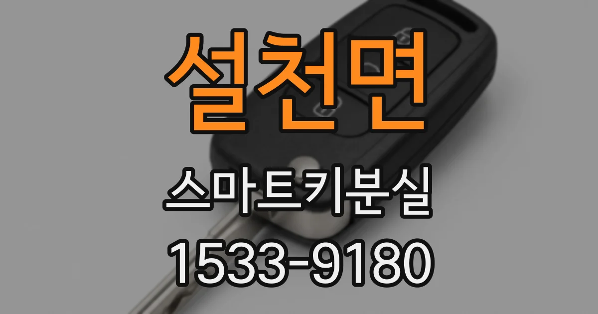설천면 스마트키분실