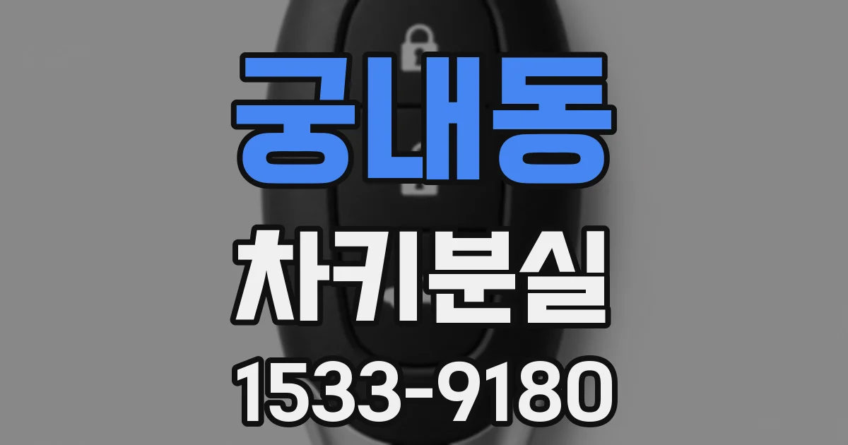 궁내동 차키분실