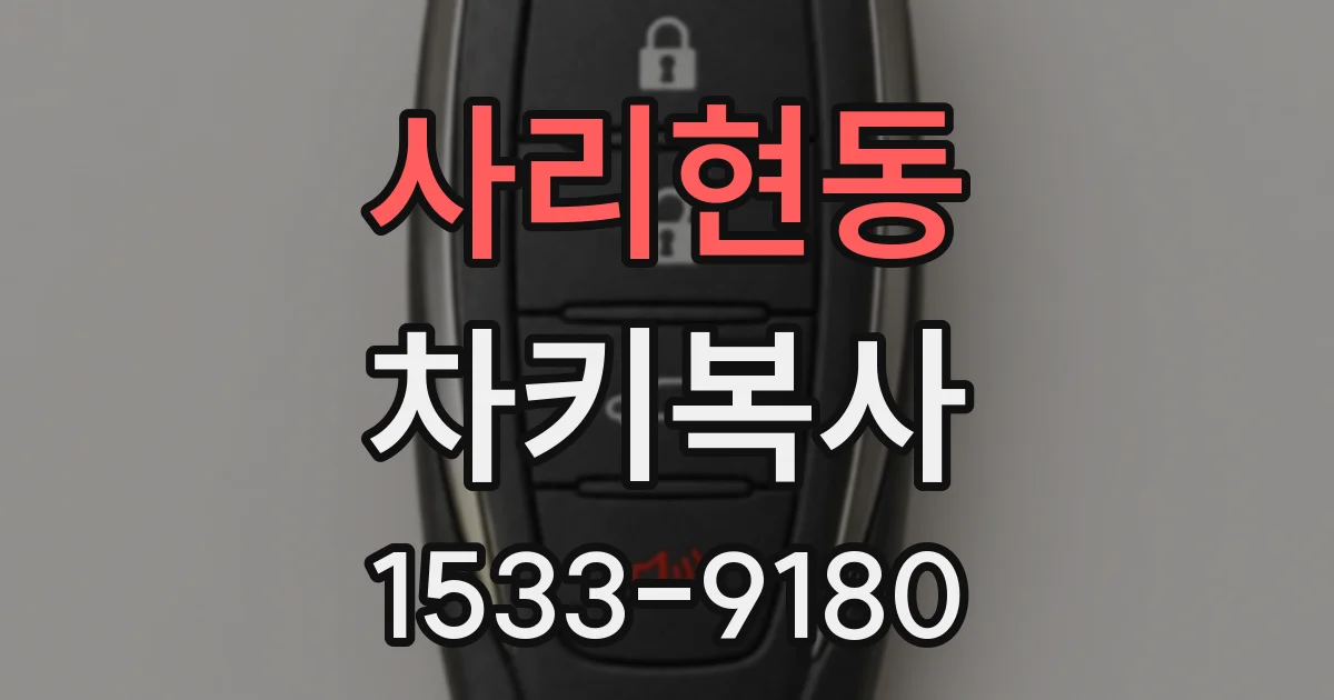 사리현동 차키복사