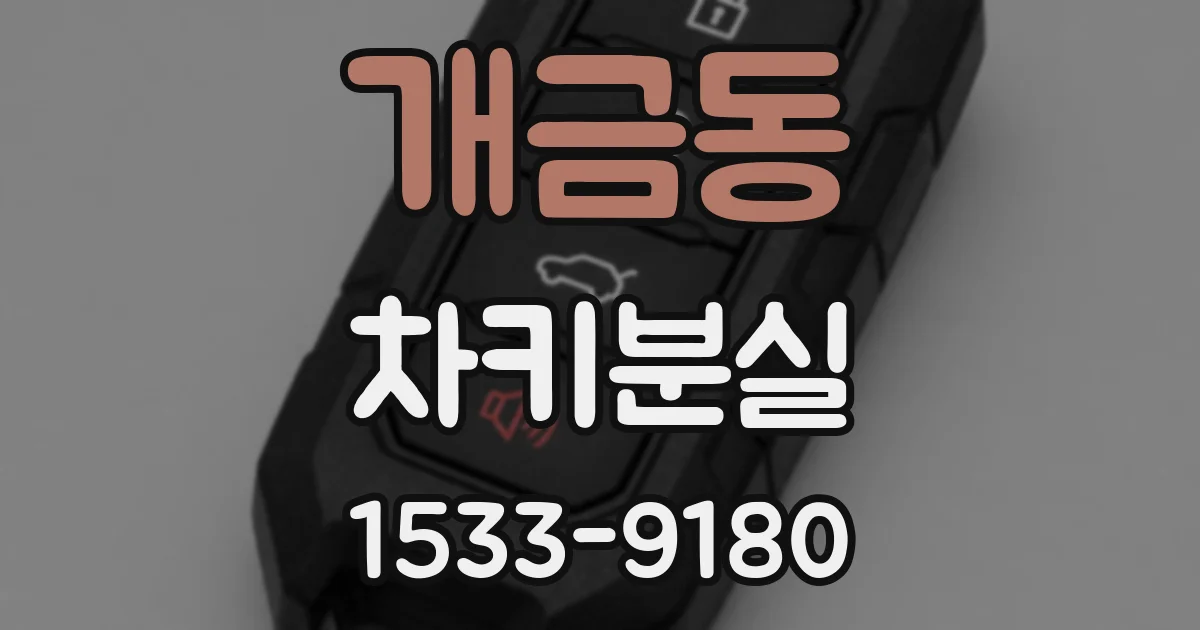 개금동 차키분실