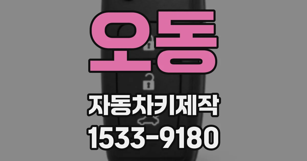 오동 자동차키제작