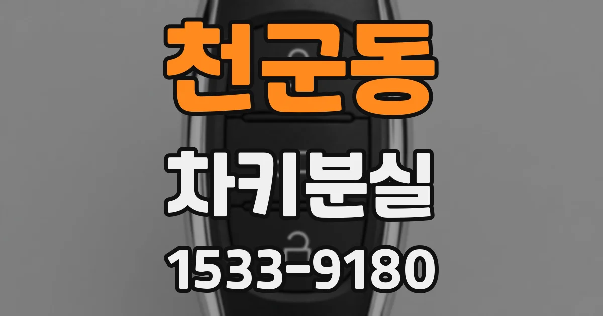 천군동 차키분실