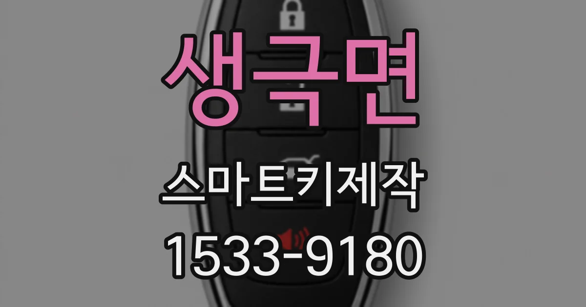 생극면 스마트키제작