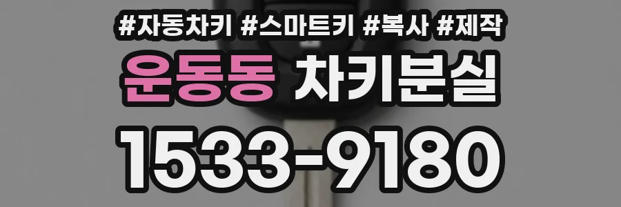 운동동 차키분실