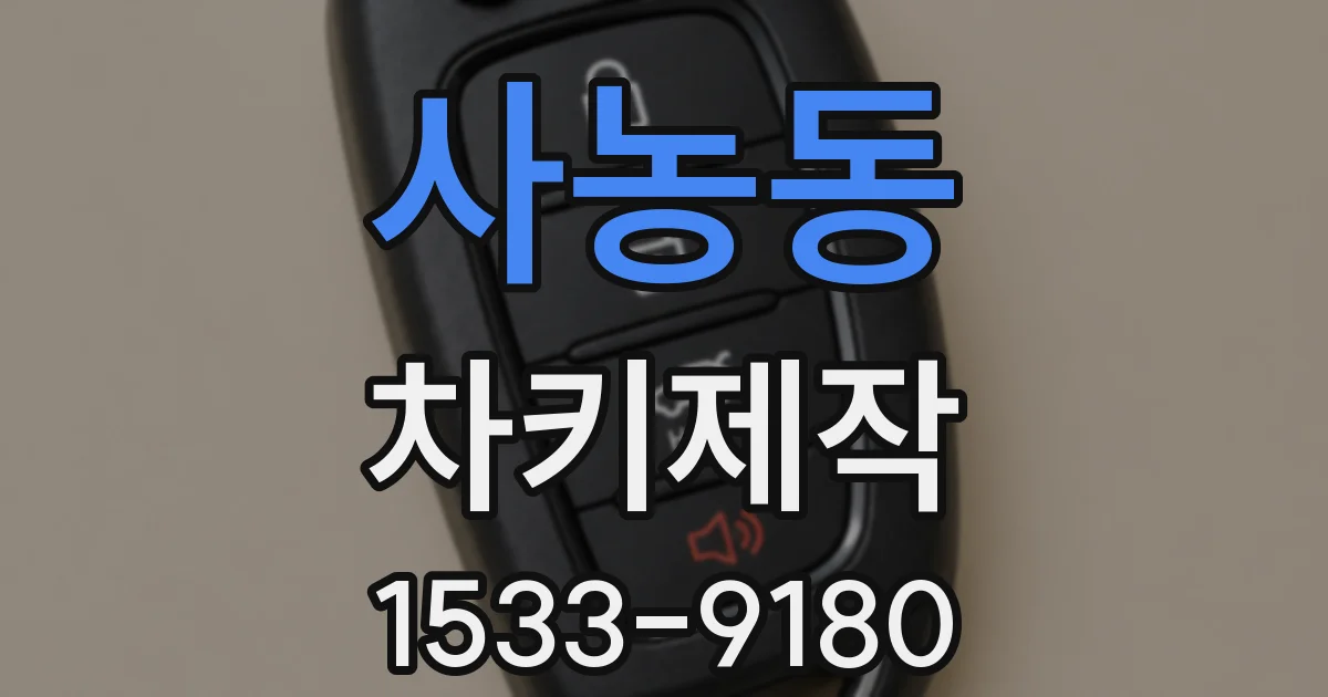 사농동 차키제작