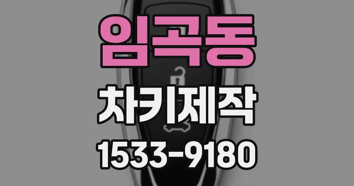 임곡동 차키제작