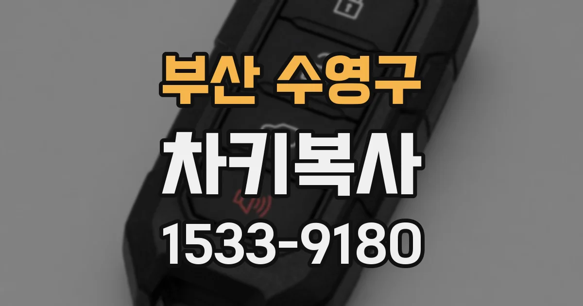 부산 수영구 차키복사