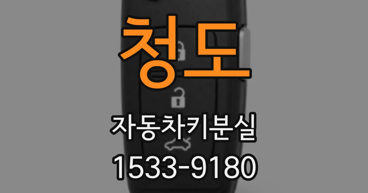 청도 자동차키분실
