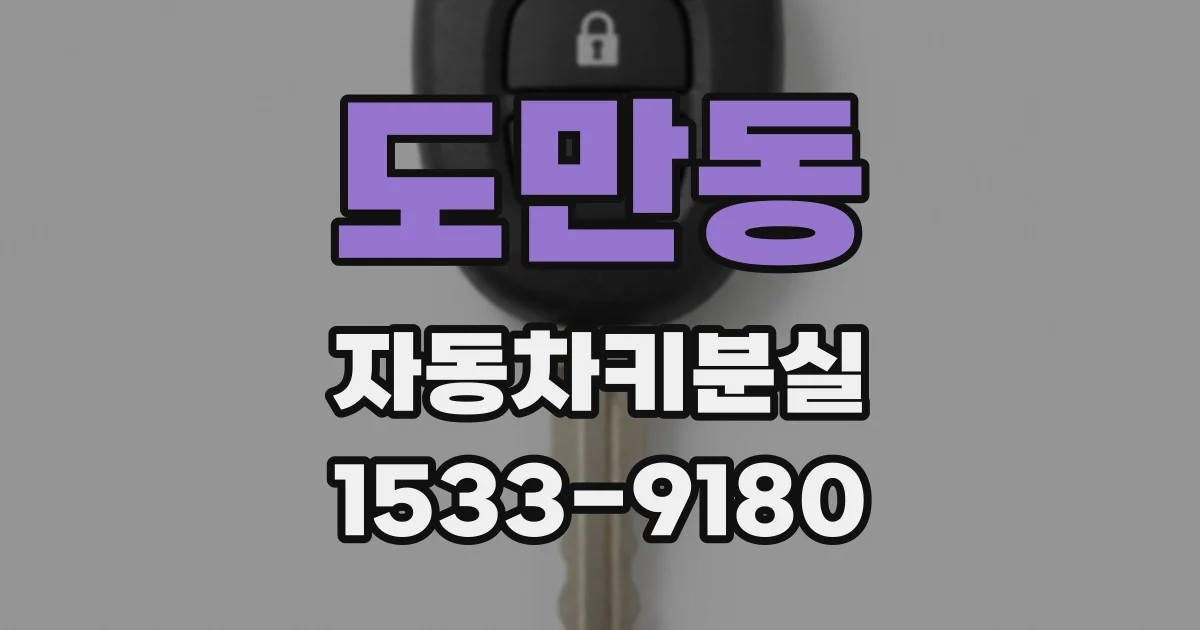 도만동 자동차키분실