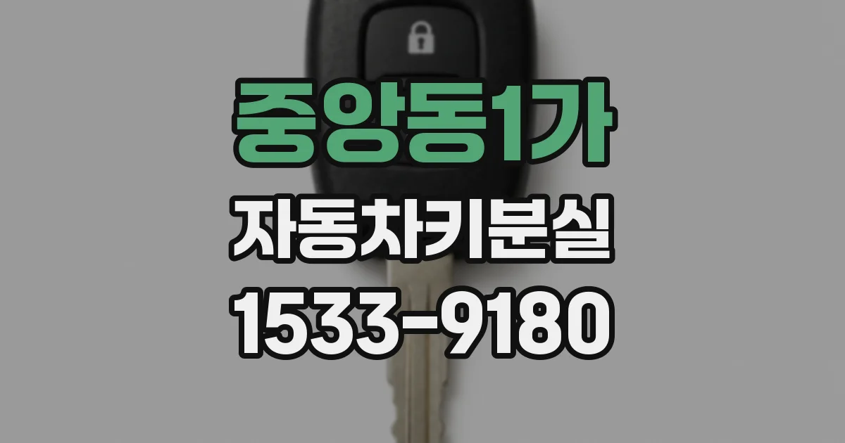 중앙동1가 자동차키분실