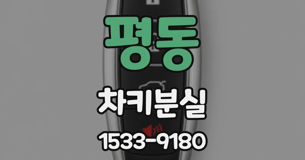 평동 차키분실