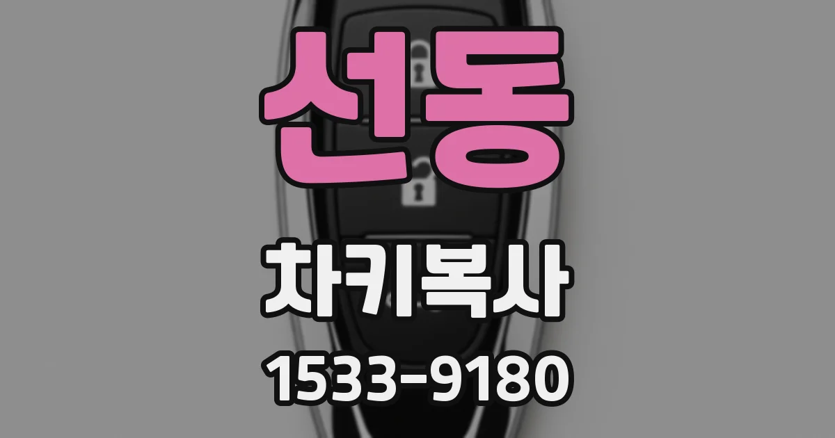 선동 차키복사