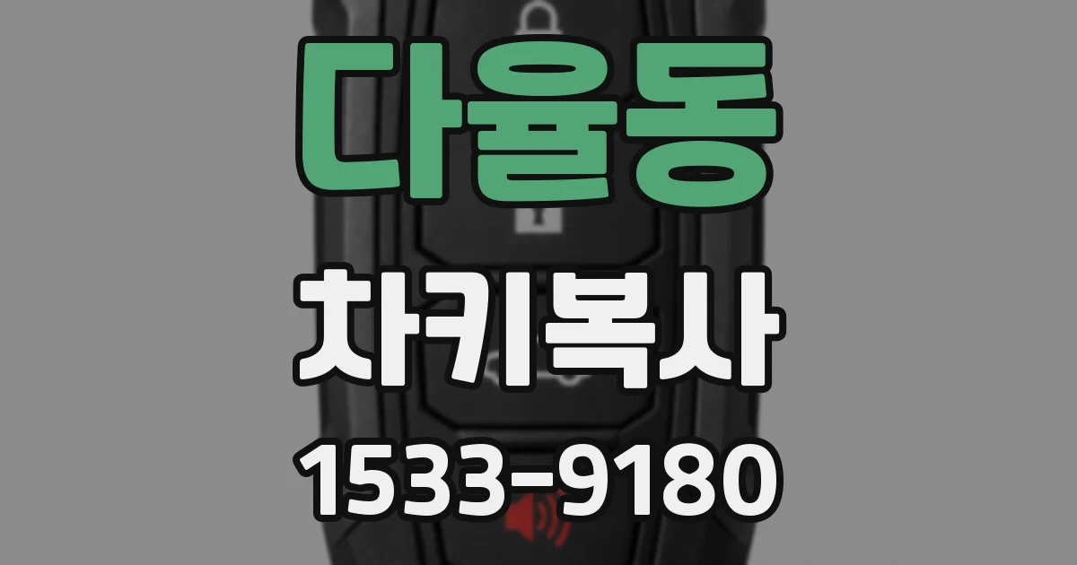 다율동 차키복사