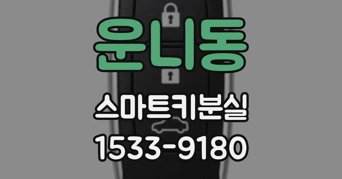 운니동 스마트키분실