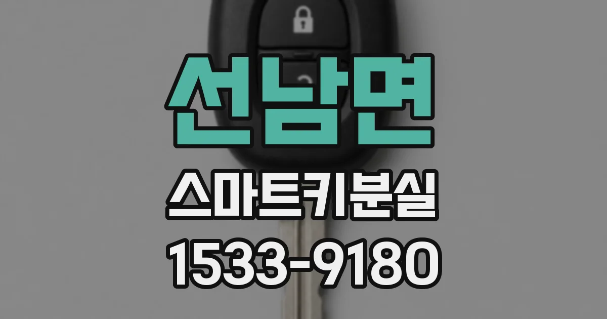 선남면 스마트키분실