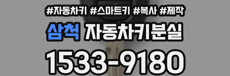 삼척 자동차키분실