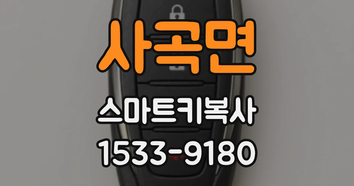 사곡면 스마트키복사