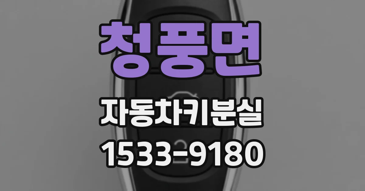 청풍면 자동차키분실