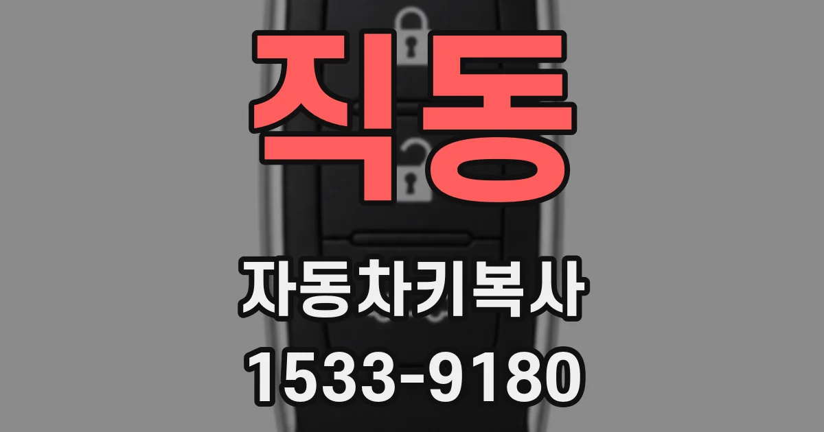 직동 자동차키복사