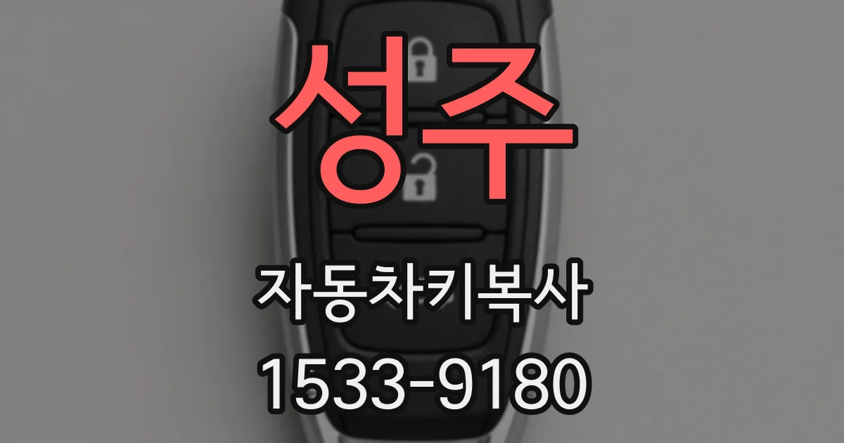 성주 자동차키복사