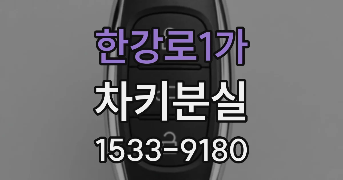 한강로1가 차키분실