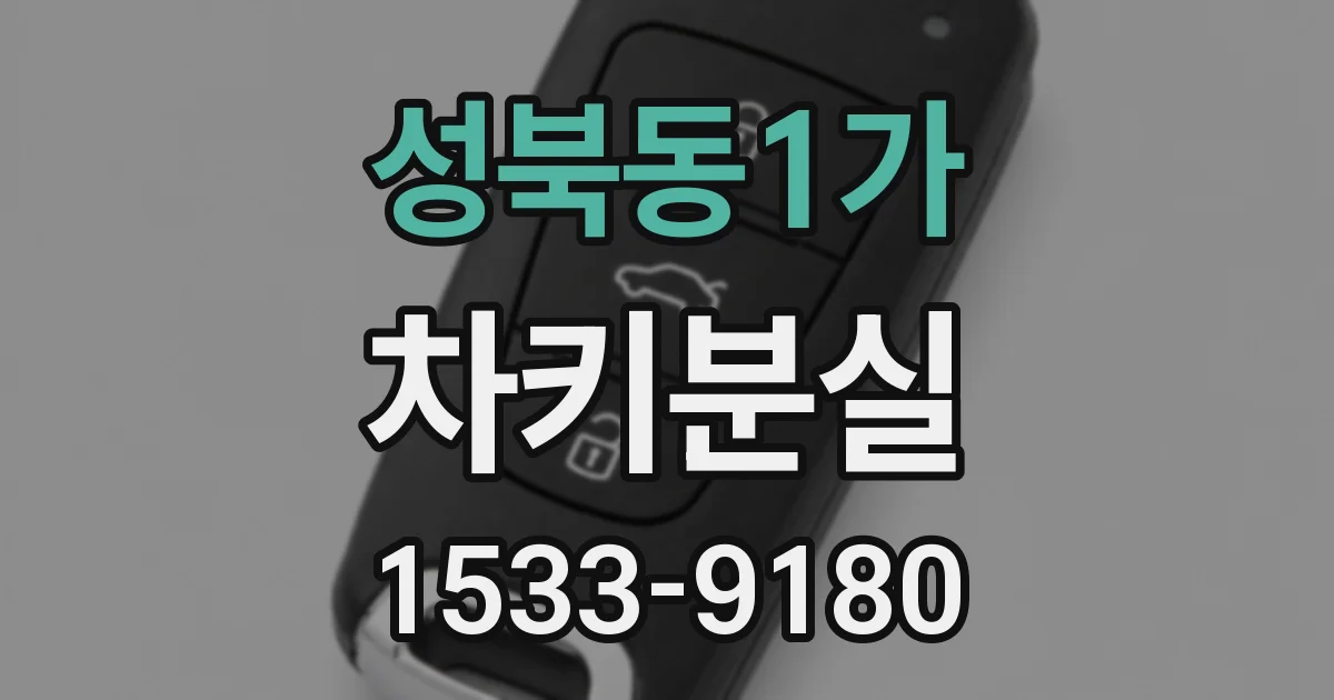 성북동1가 차키분실