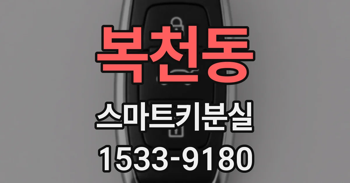 복천동 스마트키분실