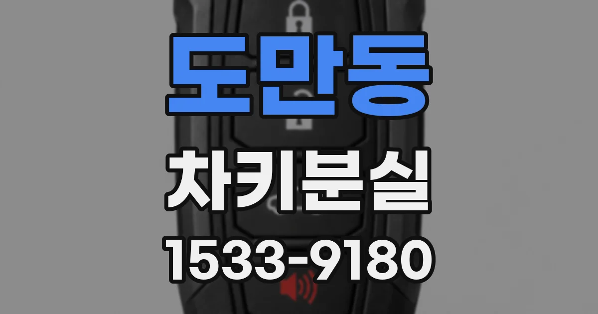 도만동 차키분실