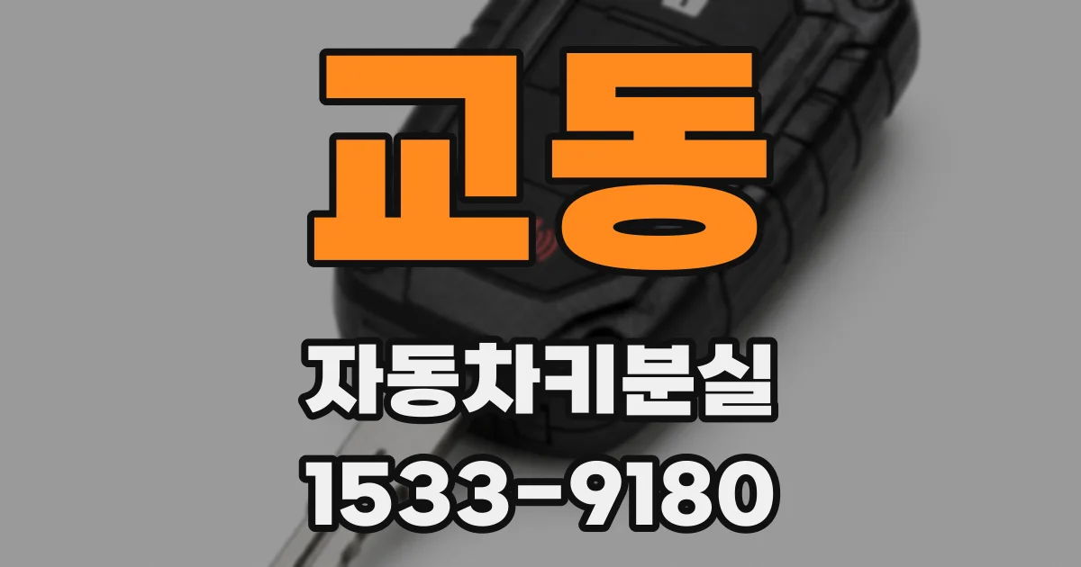 교동 자동차키분실