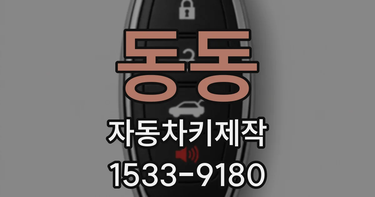 동동 자동차키제작