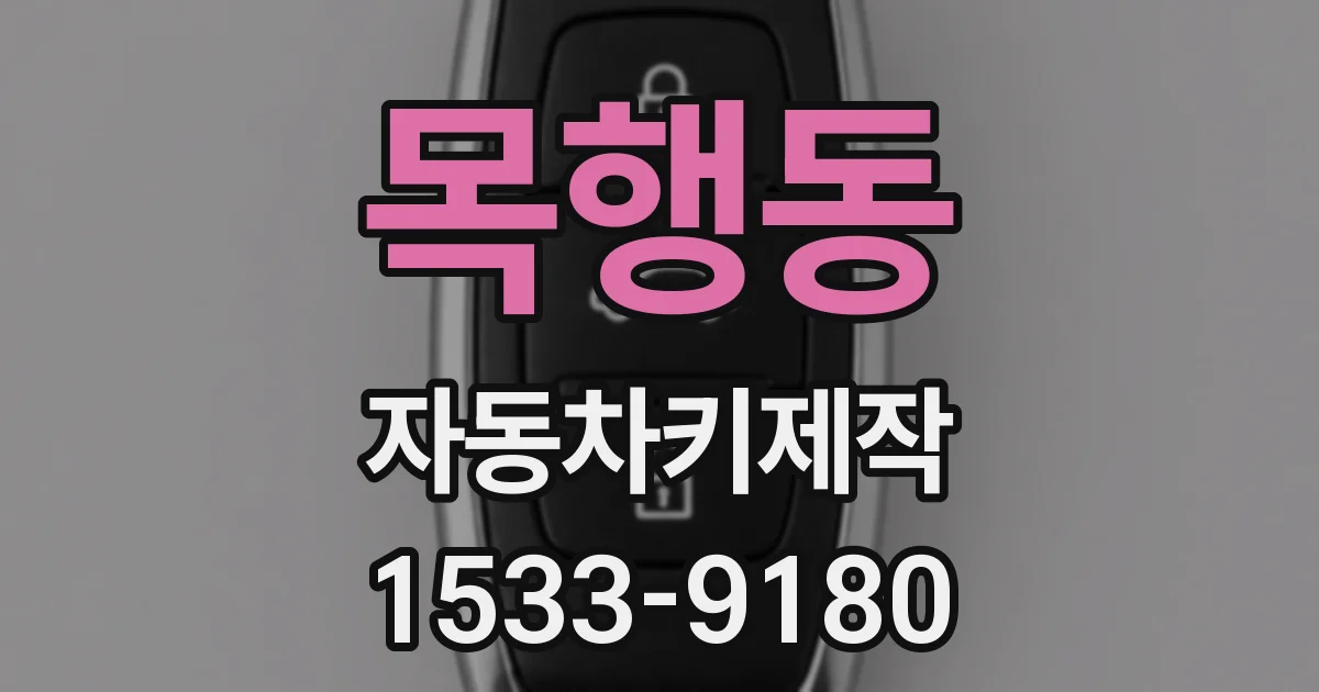 목행동 자동차키제작