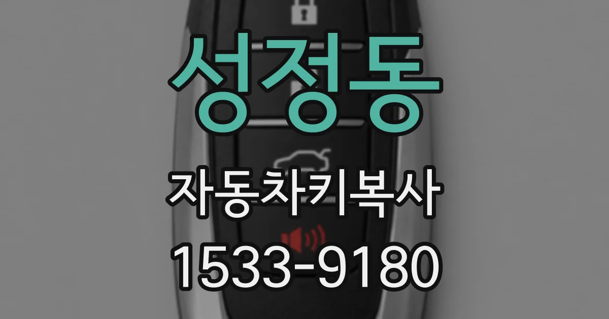 성정동 자동차키복사