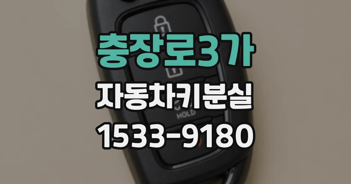 충장로3가 자동차키분실