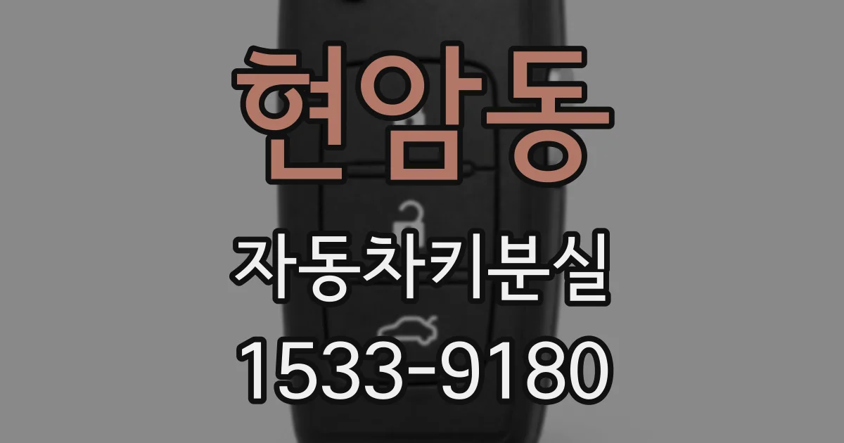 현암동 자동차키분실