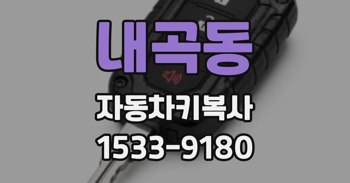 내곡동 자동차키복사
