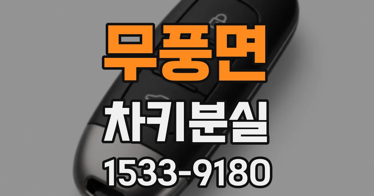 무풍면 차키분실