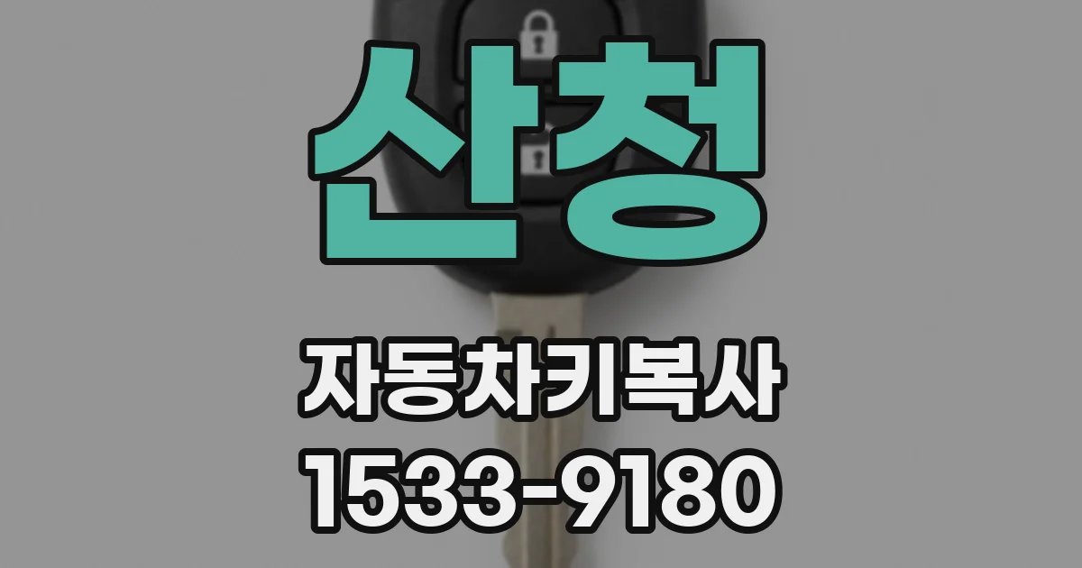 산청 자동차키복사
